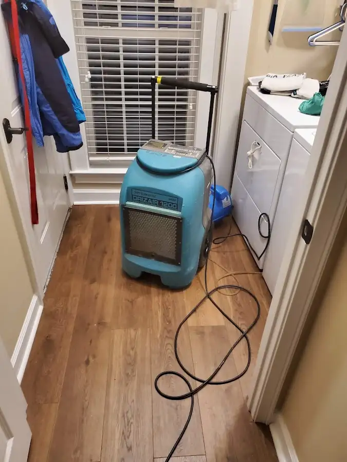 Commercial dehumidifier deployed for Flood Damage Cleanup in West Manchester